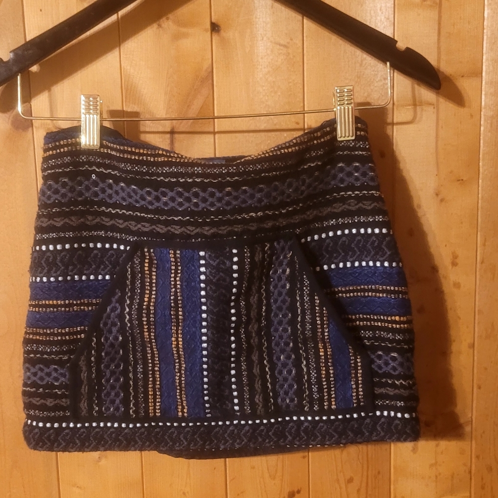Beautiful XS GRYPHON New York TAMARINDO Mini skirt black/blue kangaroo pocket